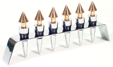 Copper Triangle Shaped Bottle Stopper Set with Stand