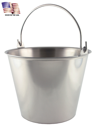 Sixteen Quart Acid Resistant Stainless Steel Pail