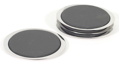 Polished Stainless Steel Coasters (set of four)