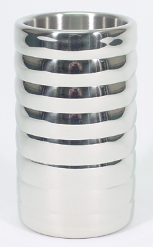 Beehive Style Polished Stainless Steel Flower Vase