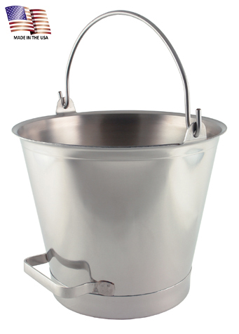 20 Quart Stainless Steel Pail with Chime and Tilting Handle