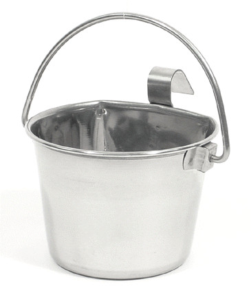 One Quart Flat Sided Stainless Steel Pail