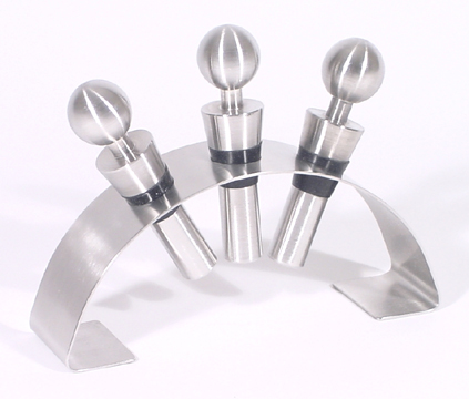 Four Piece Stainless Steel Bottle Stopper Set