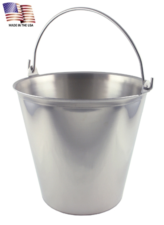 16 Quart Stainless Steel Pail, Stainless Steel Pails and Buckets by Size