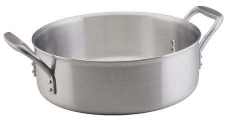 Update International 25 Quart Stainless Steel Brazier Pan with Cover