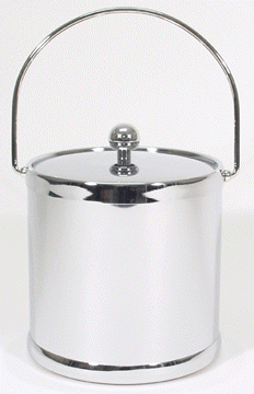 Chrome Insulated Ice Bucket with Bale Handle