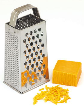 Jean-Patrique Stainless Steel Four Sided Food Grater Ideal for Cheese, Vegetable