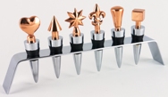 Copper Bottle Stopper Set with Stand