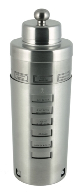 20 Ounce Cylindrical Brushed Finish Recipe Shaker